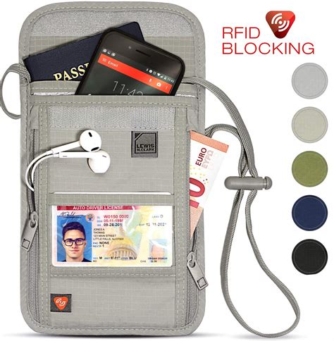 Lewis N. Clark RFID Blocking Stash Neck Wallet, Travel Pouch